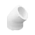 Отвод ППР 45°  белый 40 Jakko
